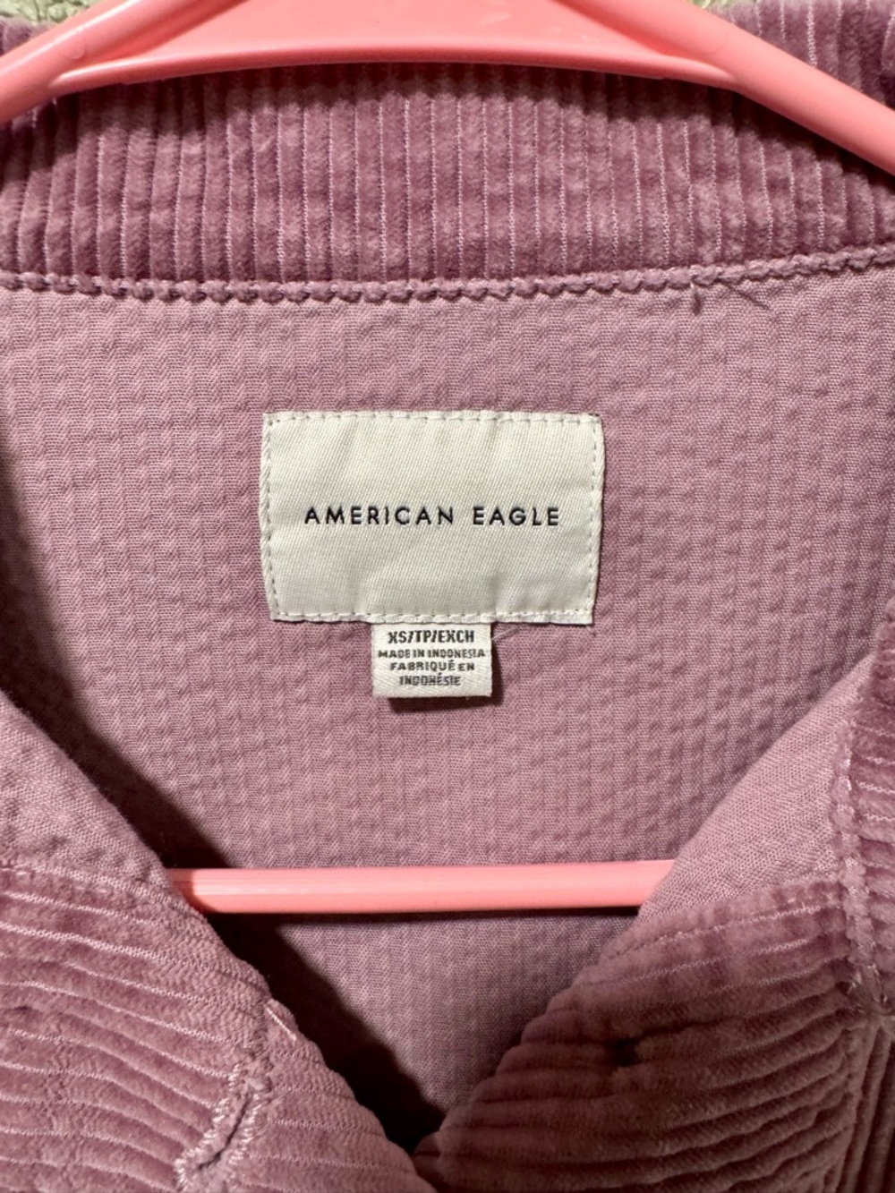 American Eagle Outfitters Dusty Mauve Corduroy Crop Jacket XS - Picture 2 of 5